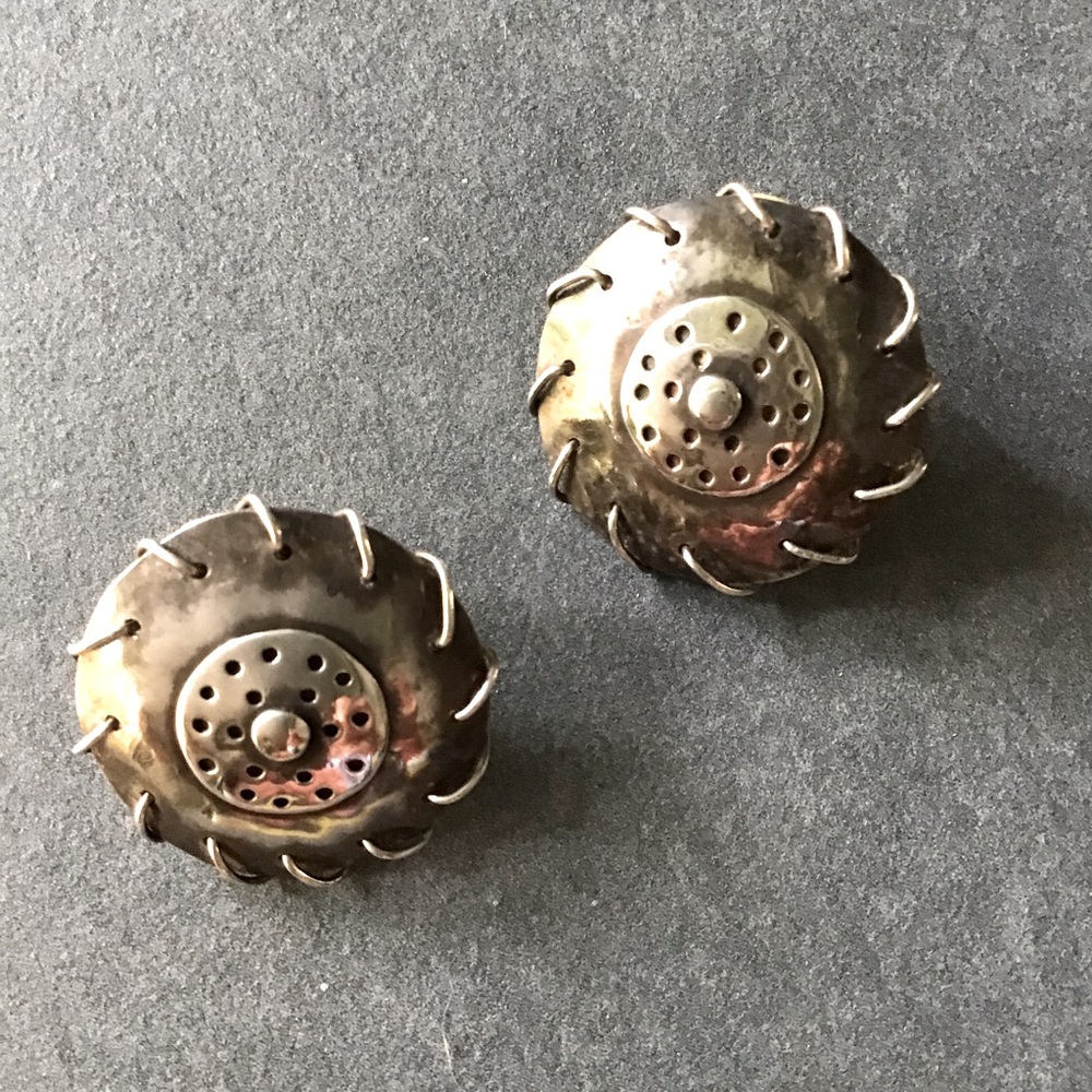 Sterling Silver Circular Earrings